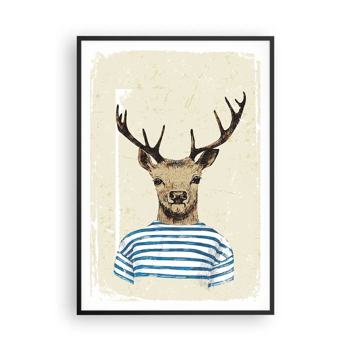Poster in black frame - Becaue I Like Striped T-Shirts - 70x100 cm