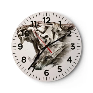 Wall clock - Clock on glass - You Know Who Is in Charge - 40x40 cm