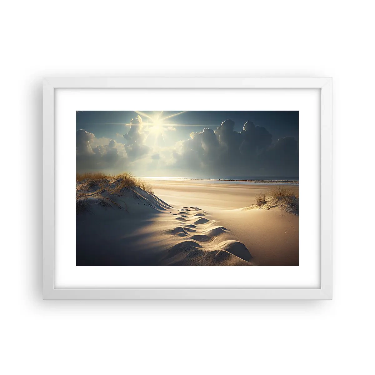 Poster in white frmae - Calming Landscape - 40x30 cm