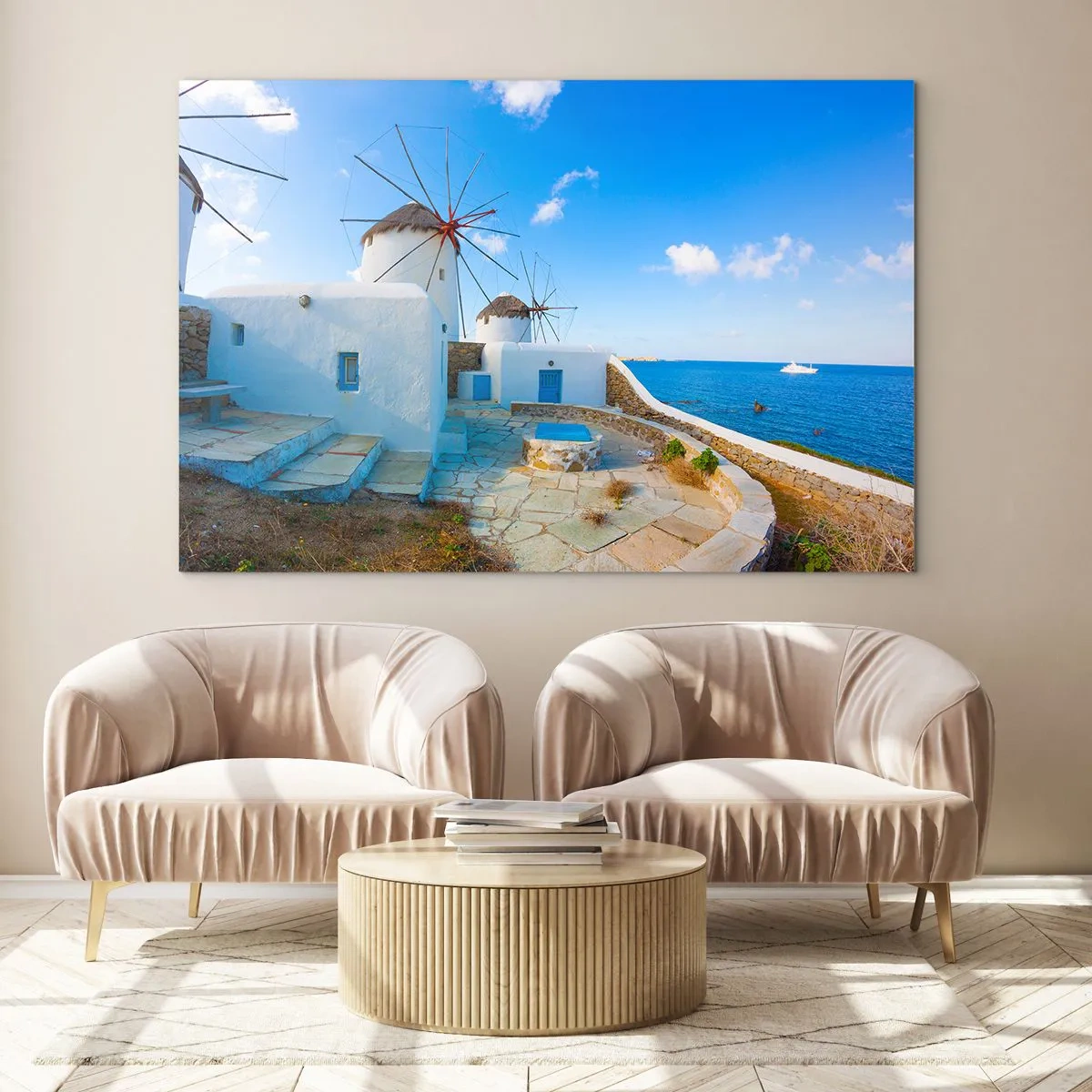 Glass picture - Blue Wind from the Sea - 100x70 cm