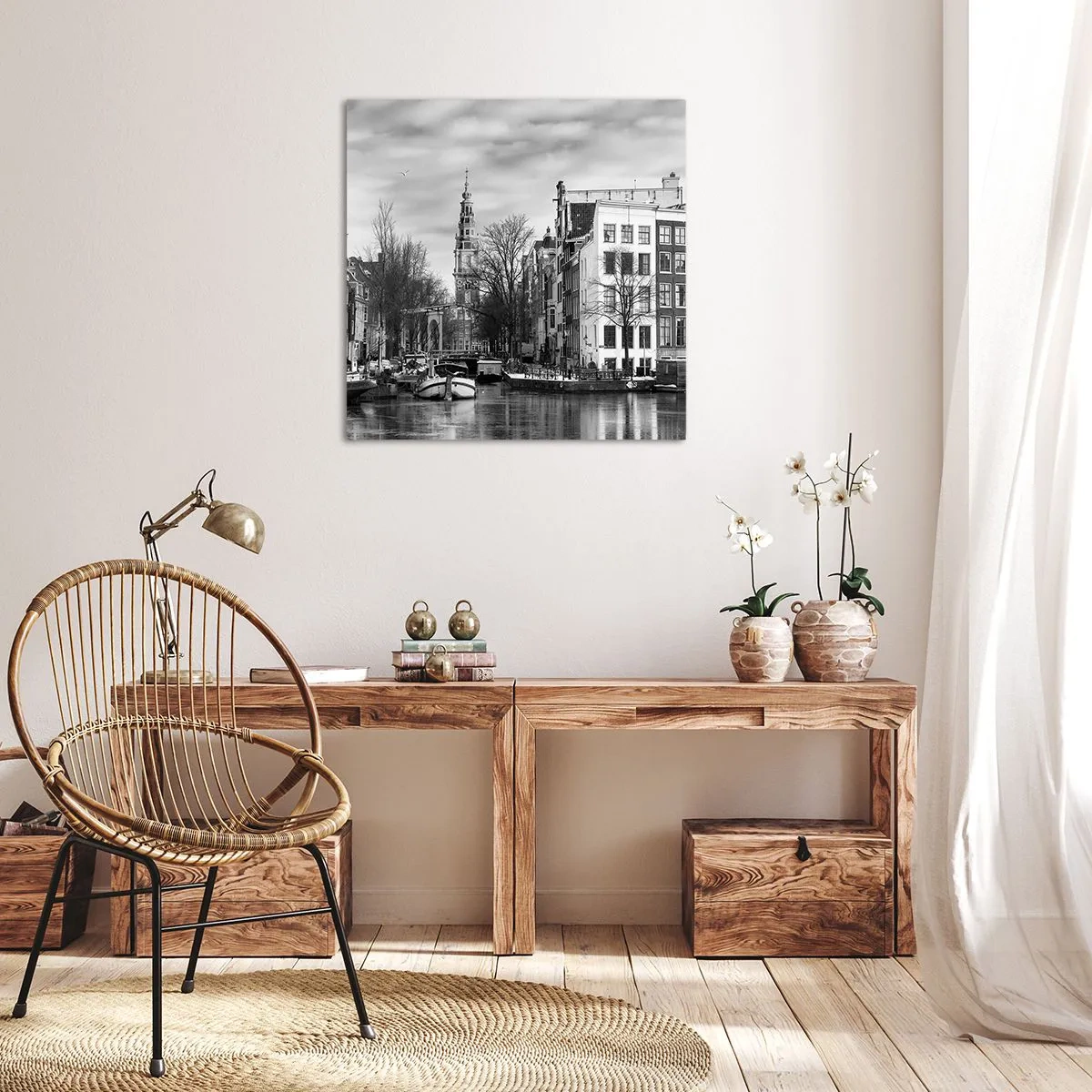 Canvas picture - Amsterdam Atmosphere - 40x40 cm