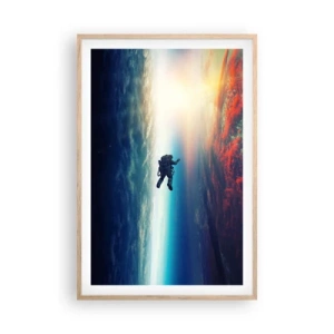 Poster in light oak frame - Confronting the Universe - 61x91 cm