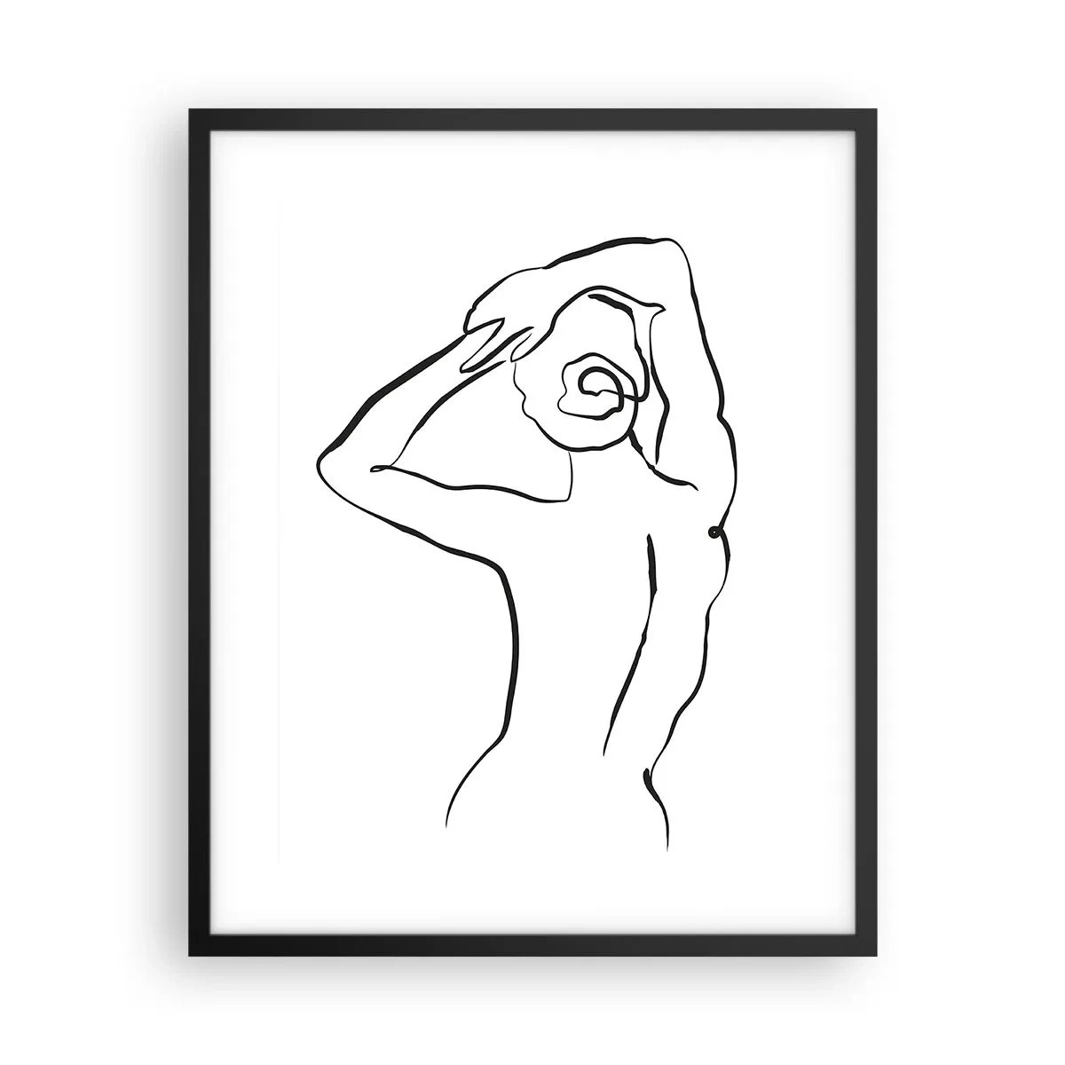 Poster in black frame - Nude in the Morning - 40x50 cm