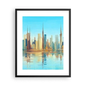 Poster in black frame - Sunny Metropolis - 40x50 cm