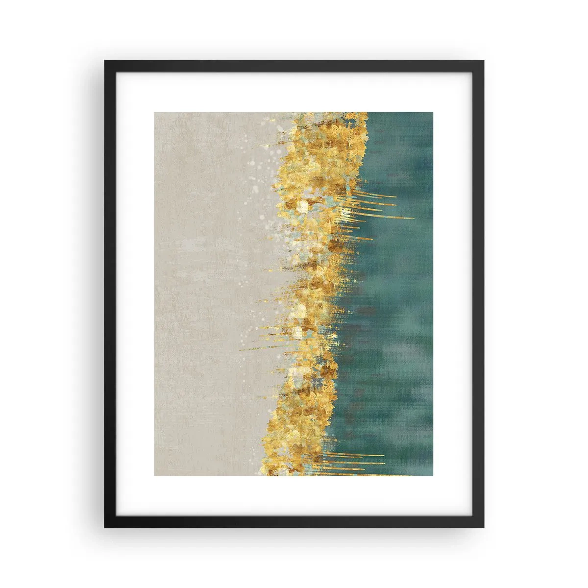 Poster in black frame - Golden Border - 40x50 cm
