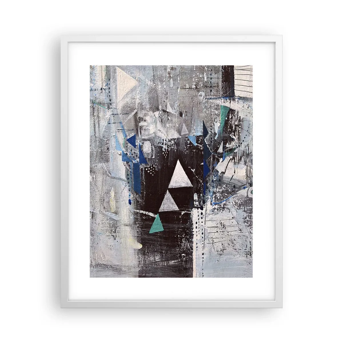 Poster in white frmae - Superior Order of Triangles - 40x50 cm
