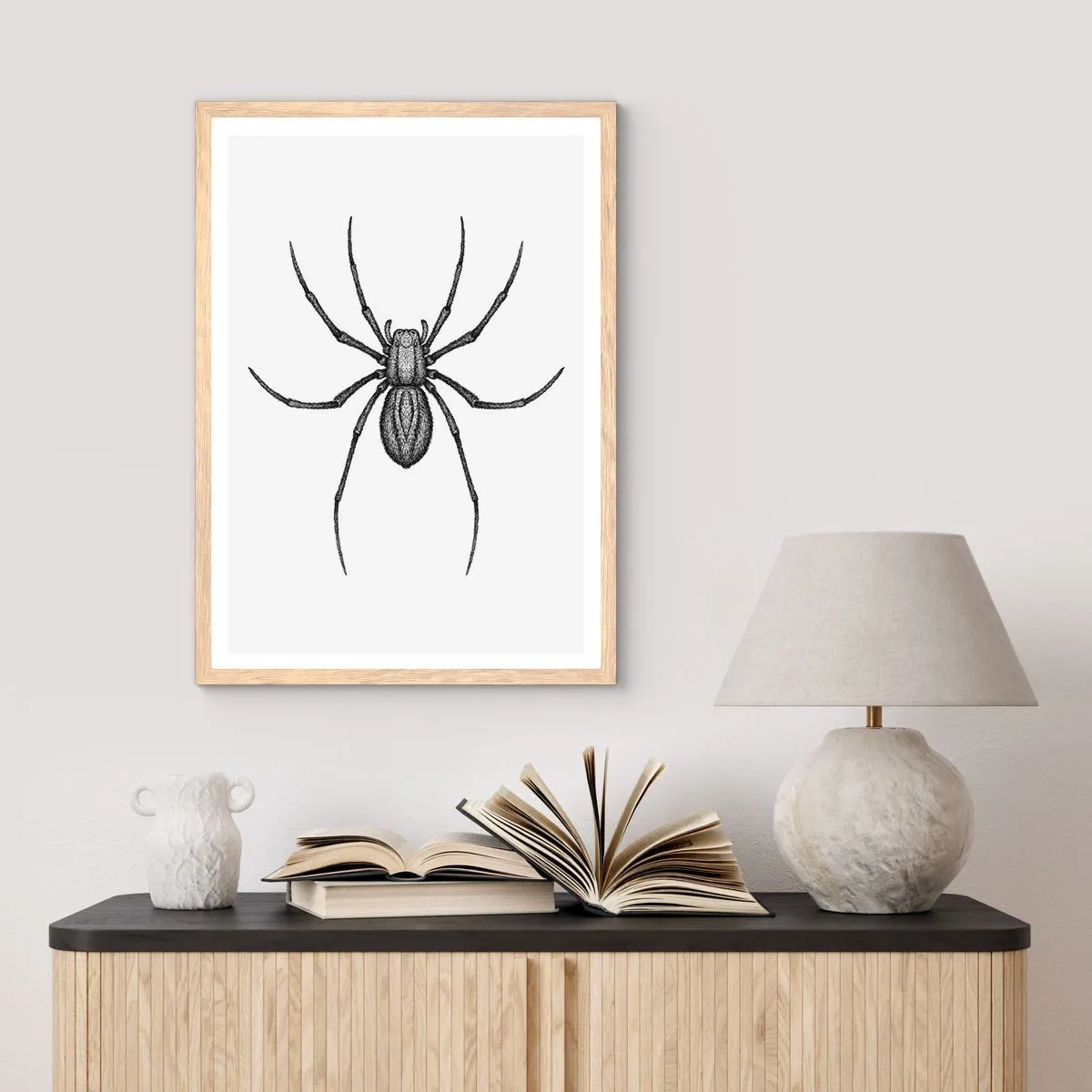 Poster in light oak frame - Disturbing Precision - 40x50 cm