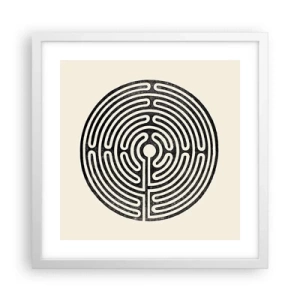 Poster in white frmae - Mysterious Order - 40x40 cm