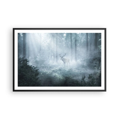 Poster in black frame - Morning Round of the Estate - 91x61 cm