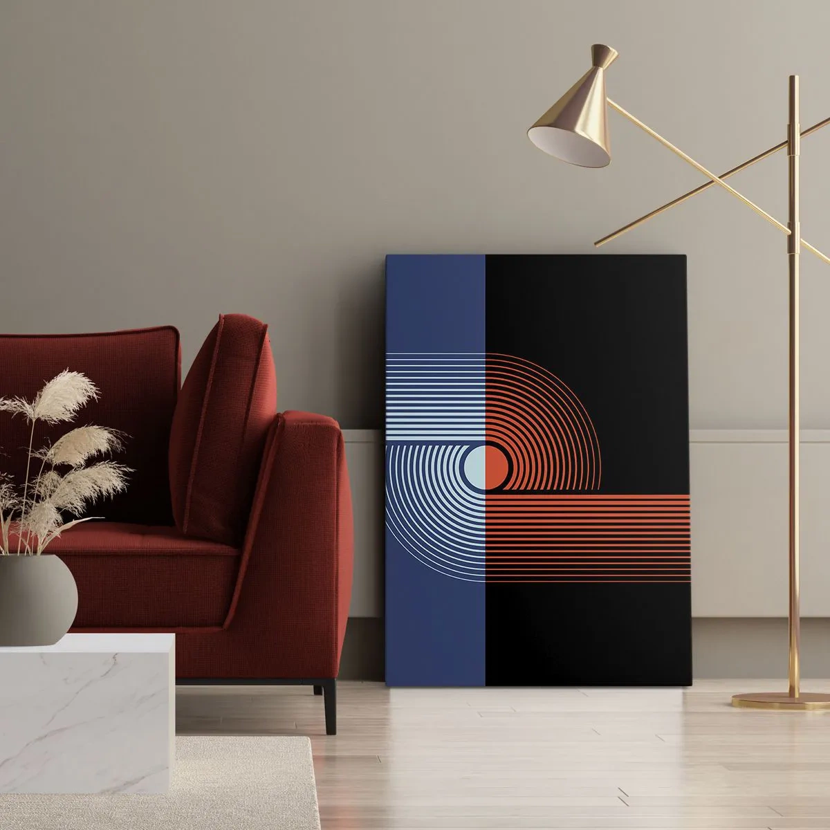Canvas picture - In a Geometrical Embrace - 50x70 cm