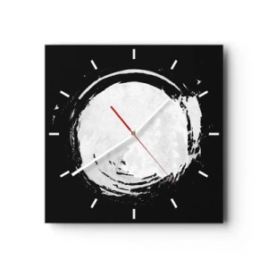 Wall clock - Clock on glass - Good Solution - 40x40 cm
