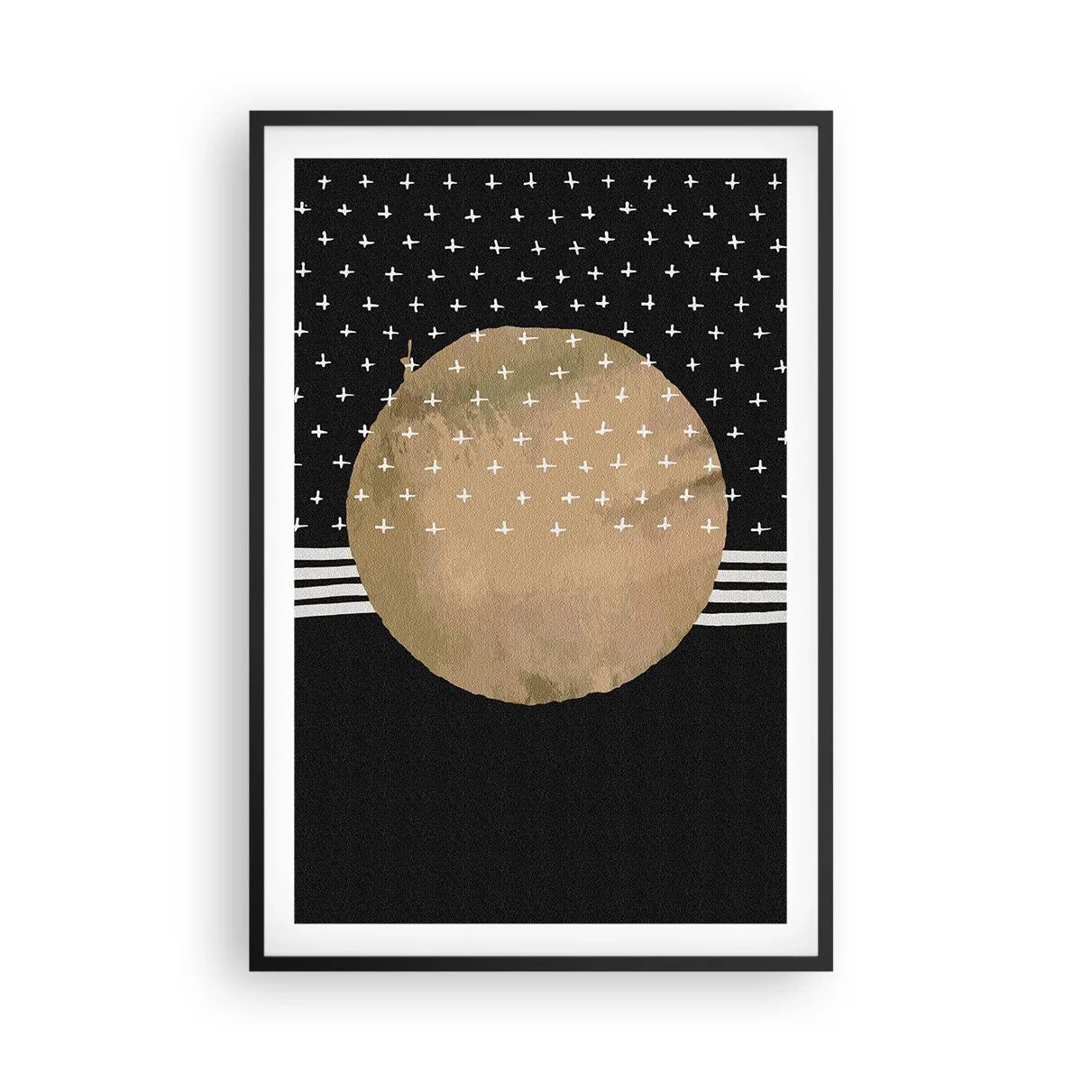 Poster in black frame - Composition: Flag of Galaxy - 61x91 cm