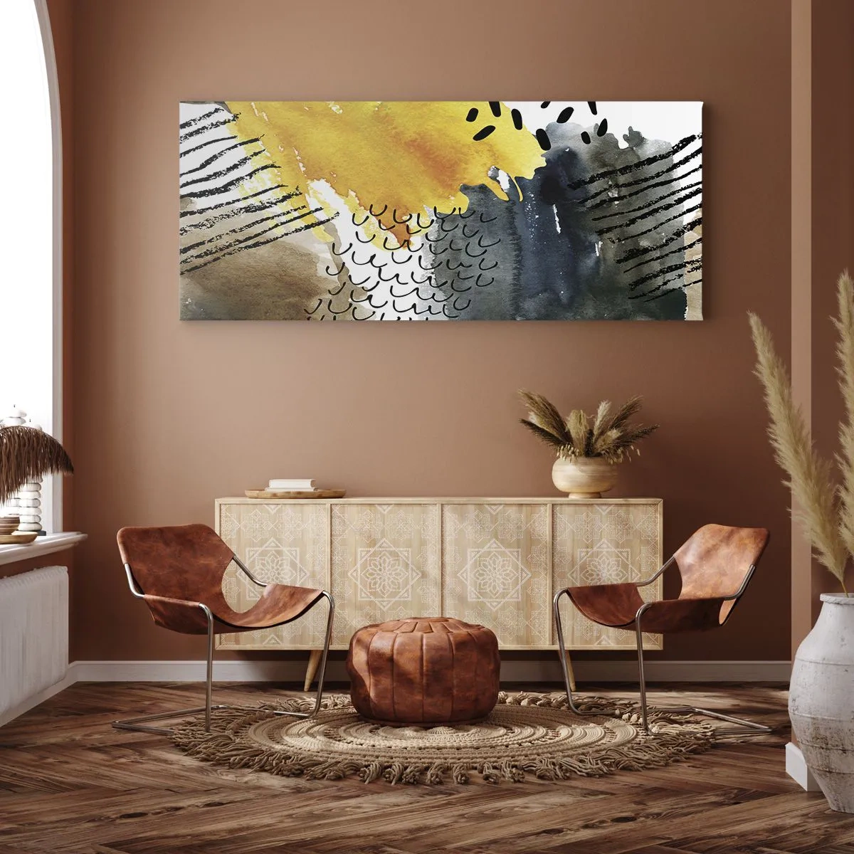 Canvas picture - Meeting of Elements - 100x40 cm