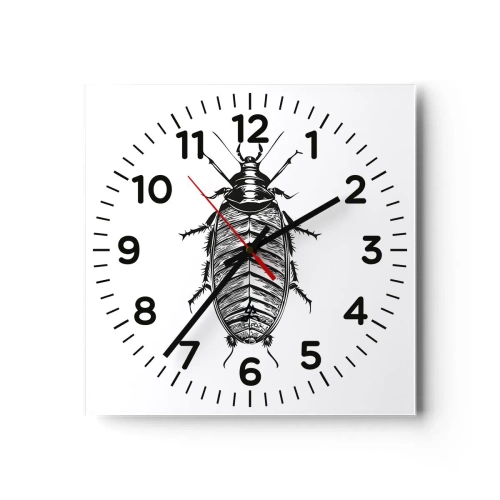 Wall clock - Clock on glass - What a Specimen - 40x40 cm
