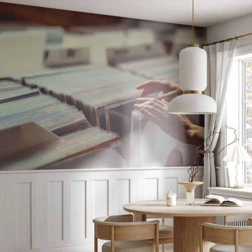 Self-Adhesive Photo Wallpaper Deluxe Sticker - In Search of Good Vibes - Vinyl, Music, Music store - 250x175 cm
