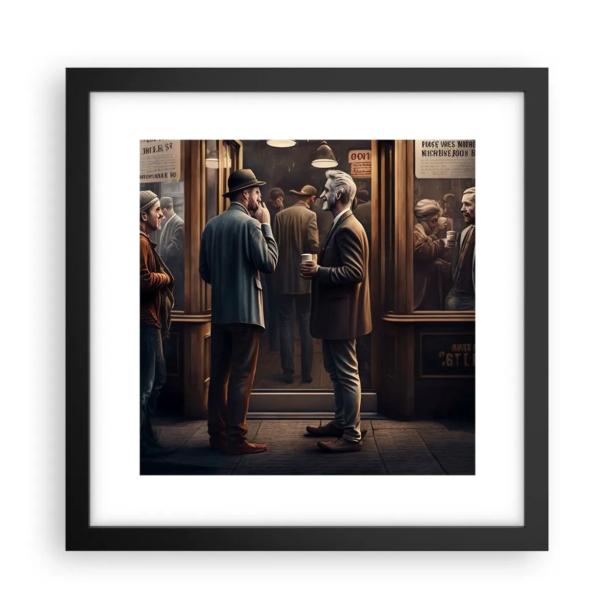 Poster in black frame - Good Time of the Day - 30x30 cm