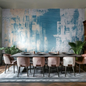 Photo Wallpaper Standard Eco - Through an Icicle - Abstraction, Piece, Modern Pattern - 350x256 cm