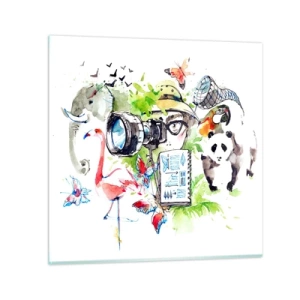 Glass picture - In Travelller's Lens - 30x30 cm