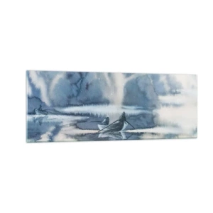 Glass picture - Fishermen in Their Paradise - 140x50 cm