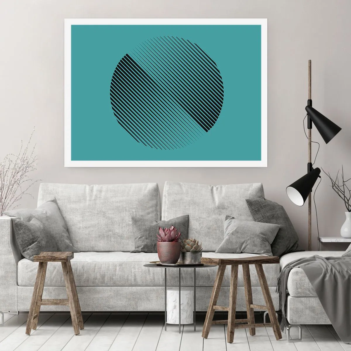Poster - Circle - Geometrical Variation - 50x40 cm