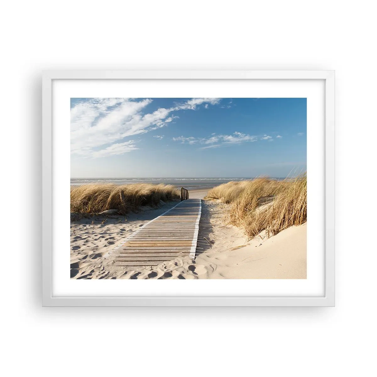 Poster in white frmae - Behind a Dune, in the Hum of Trees - 50x40 cm