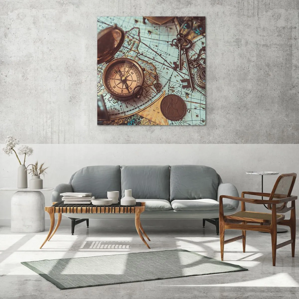 Glass picture - For Adventurers - 60x60 cm