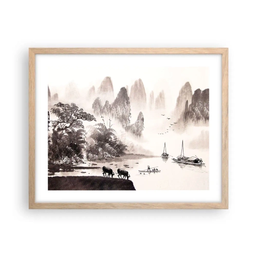 Poster in light oak frame - Everyday Life in the East - 50x40 cm