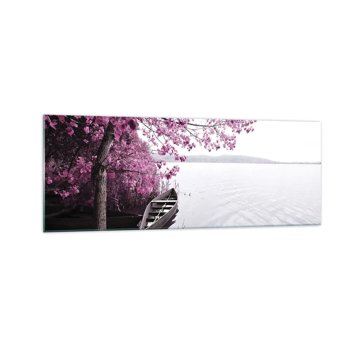 Glass picture - In Pink Silence - 140x50 cm