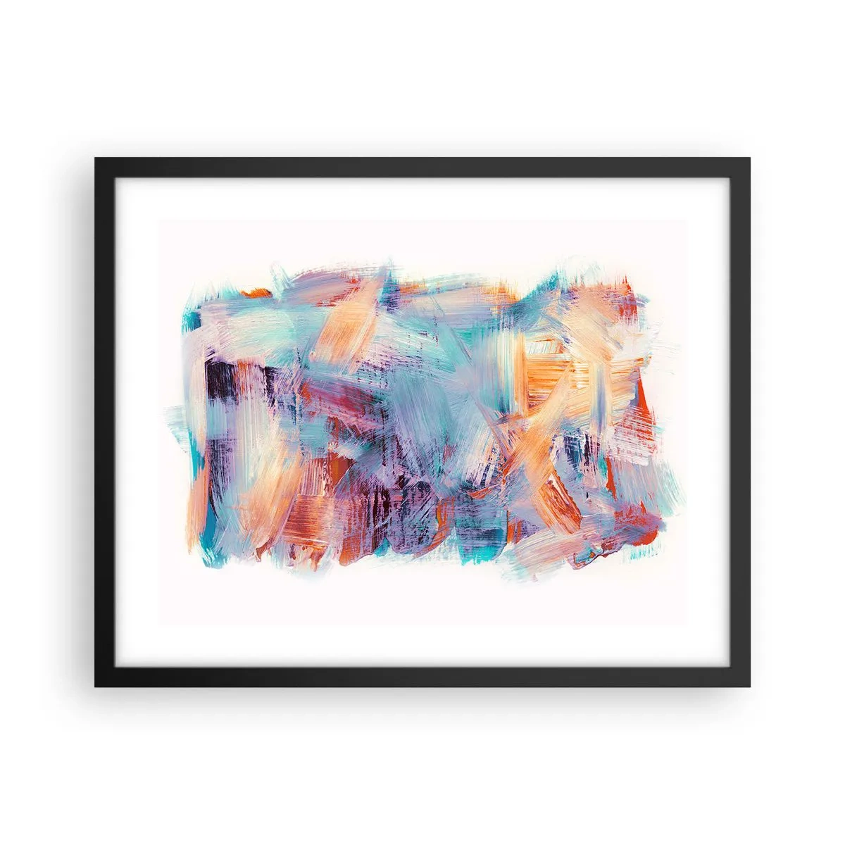 Poster in black frame - Colourful Mess - 50x40 cm