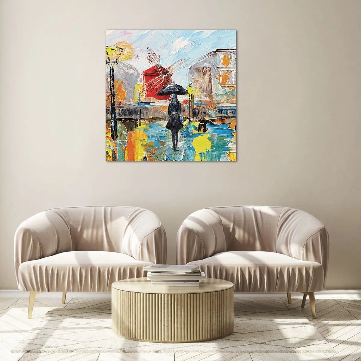 Glass picture - Parisian Legends - 30x30 cm