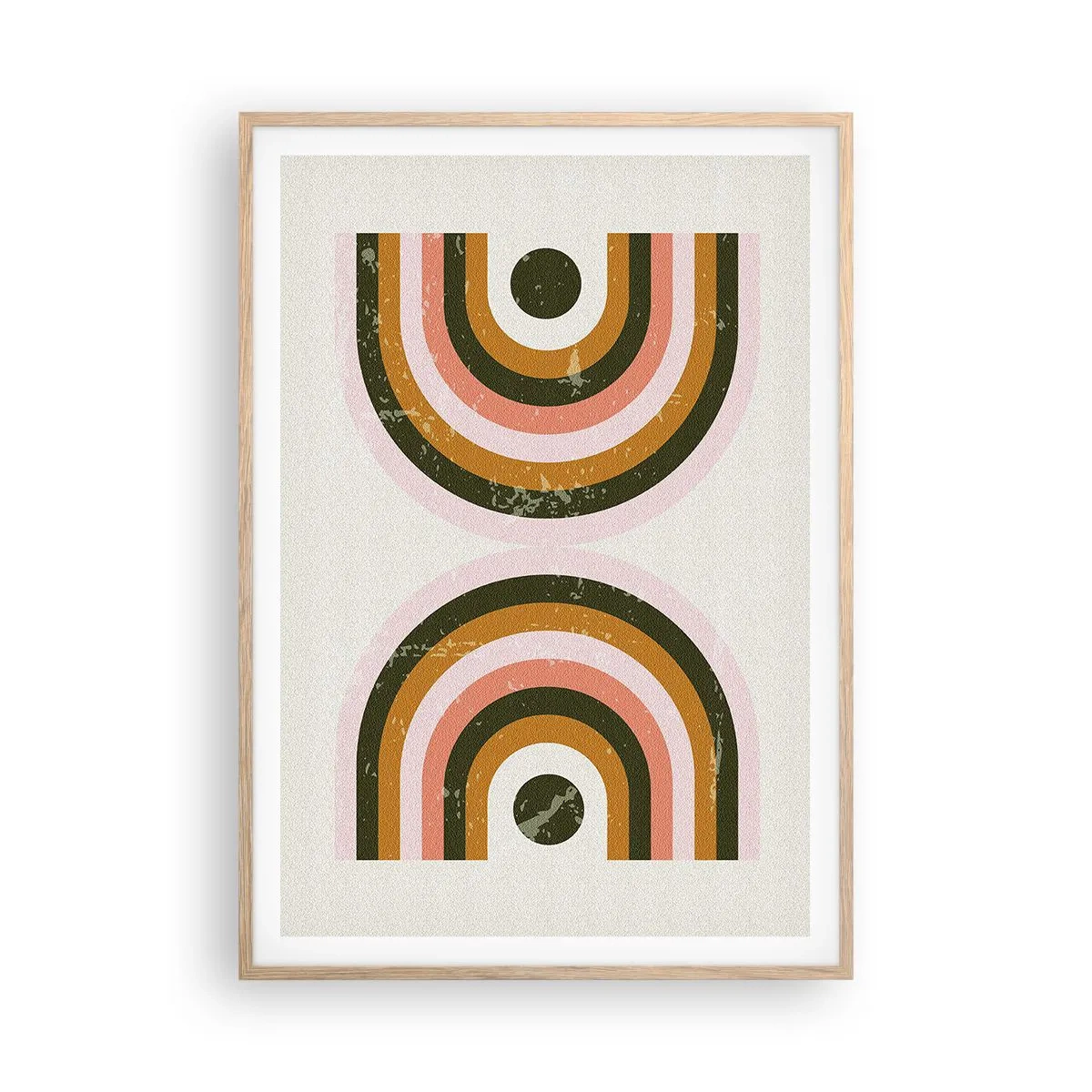 Poster in light oak frame - Twin Abstract - 70x100 cm