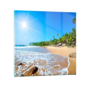 Glass picture - Exotic Place for You - 30x30 cm