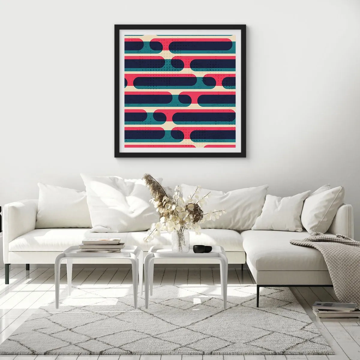 Poster in black frame - Inwards and Forwards - 60x60 cm
