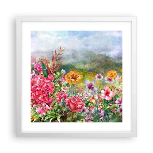 Poster in white frmae - Garden which Went Crazy - 40x40 cm