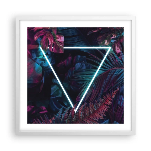 Poster in white frmae - Disco Style Garden - 50x50 cm