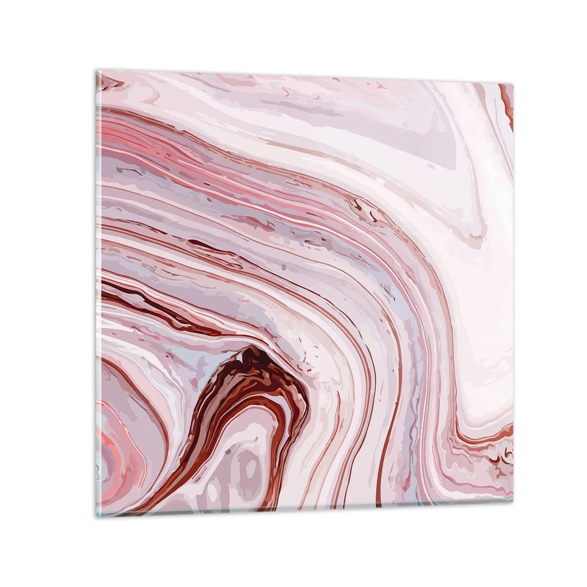 Glass picture - Straight then to the Bottom Right - 50x50 cm
