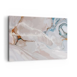 Canvas picture - Blue Meanders under White - 100x70 cm