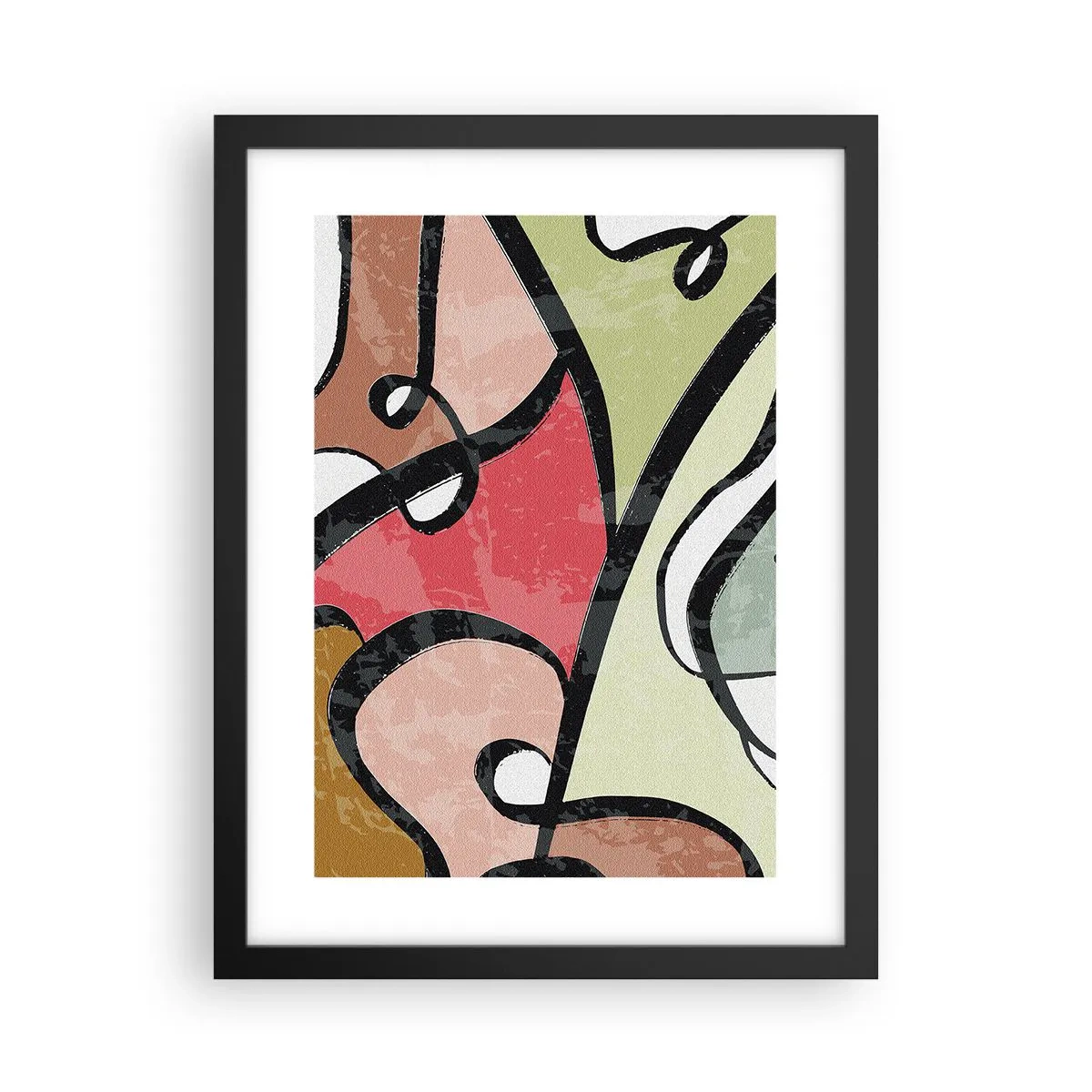 Poster in black frame - Pirouettes Among Colours - 30x40 cm