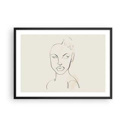 Poster in black frame - Outline of Sensuality - 70x50 cm