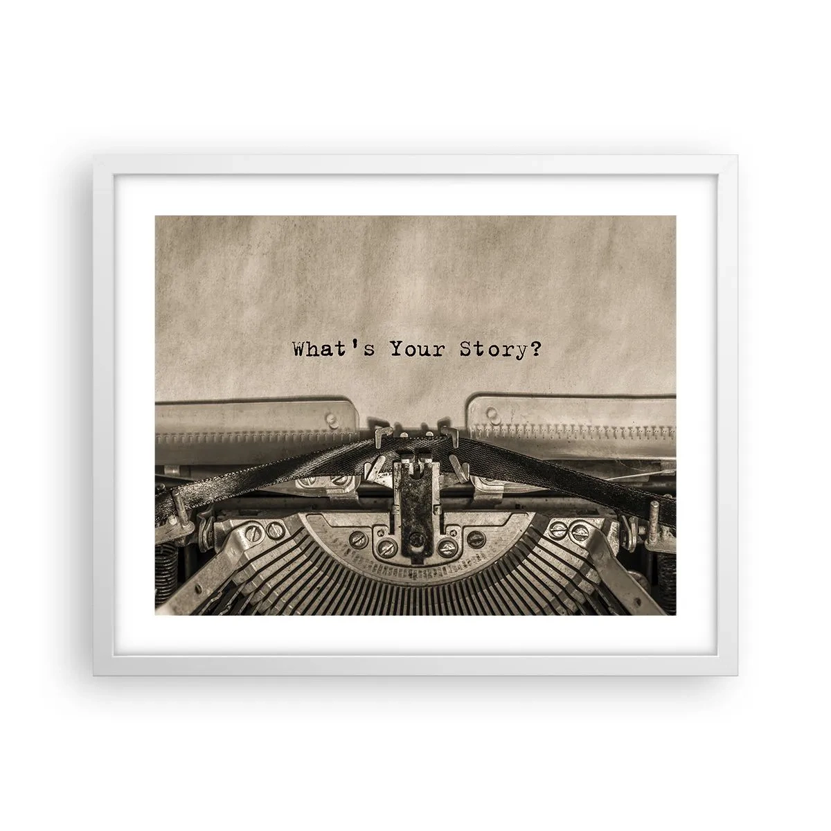 Poster in white frmae - Tell Me  - 50x40 cm