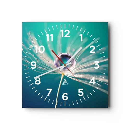 Wall clock - Clock on glass - Mystical Moment - 30x30 cm