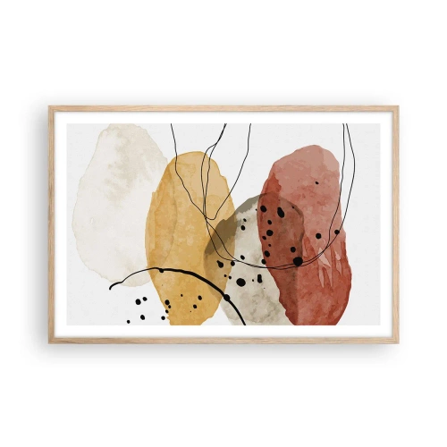 Poster in light oak frame - Like a Light Air - 91x61 cm
