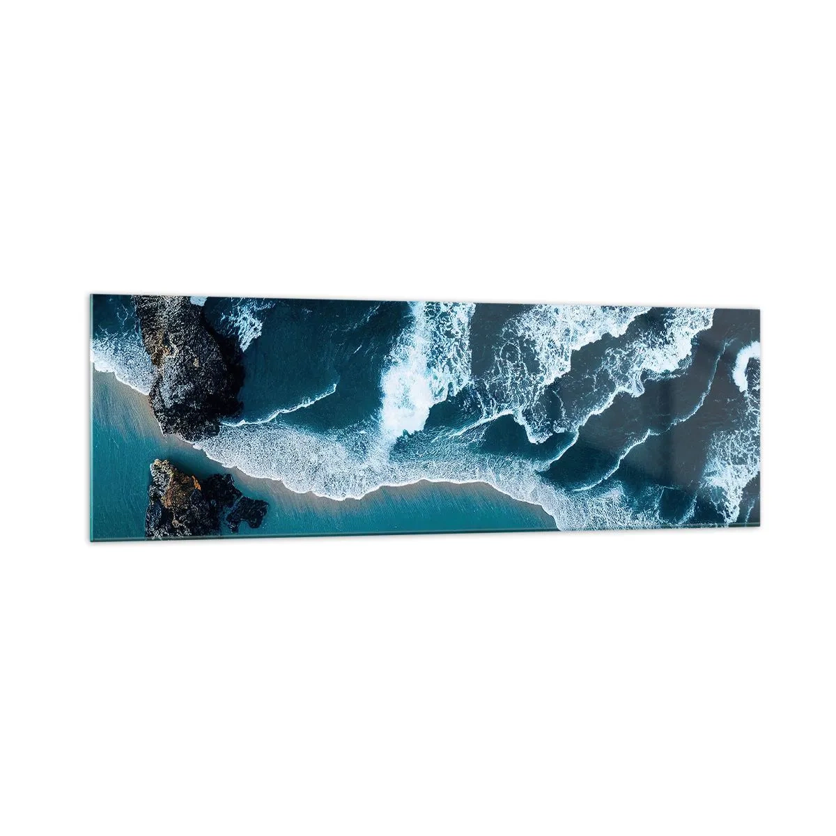 Glass picture - Envelopped by Waves - 160x50 cm
