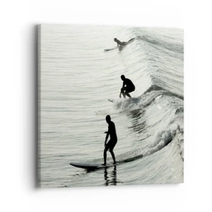 Canvas picture - Meeting the Wave - 40x40 cm
