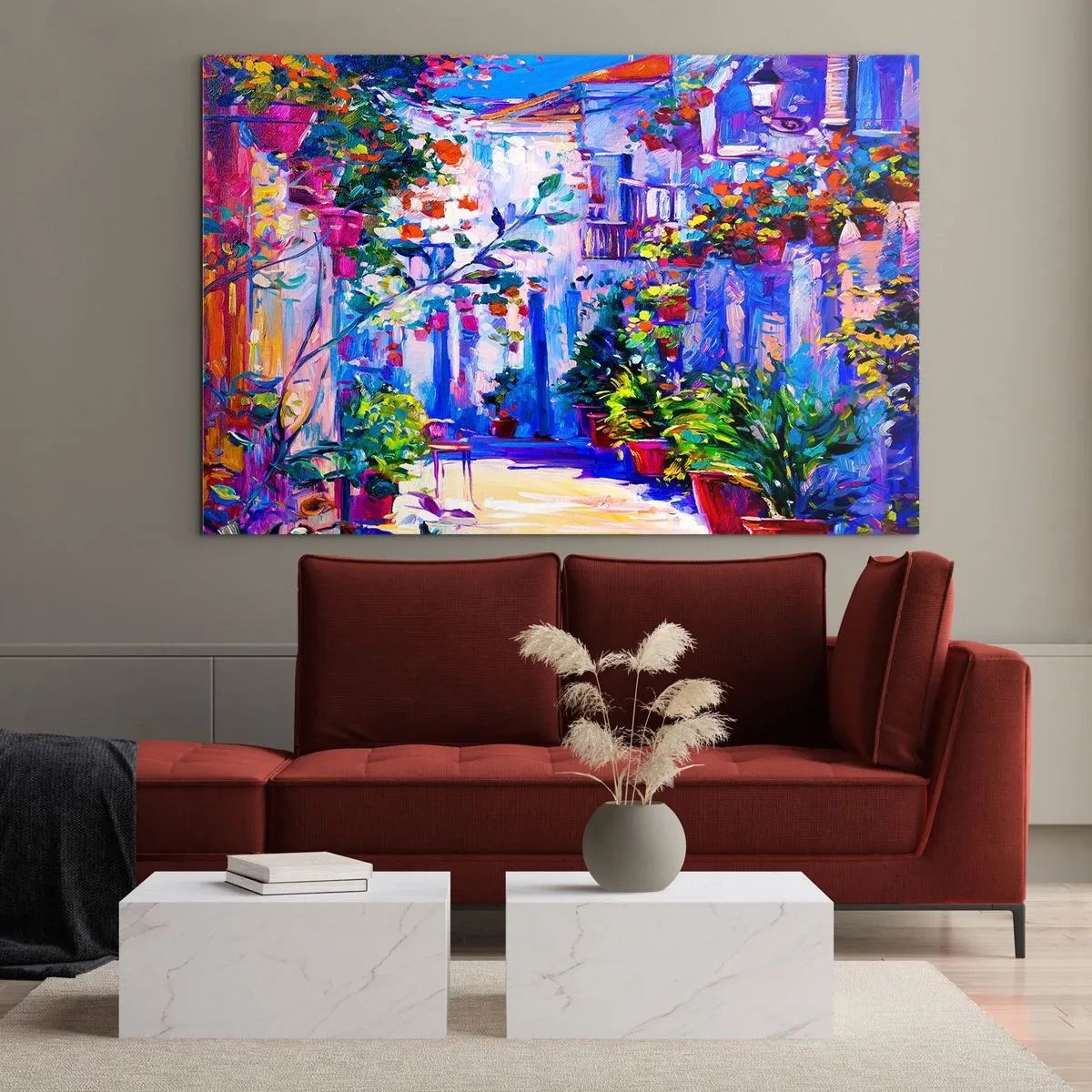 Glass picture - Impression - Italian Alley - 120x80 cm