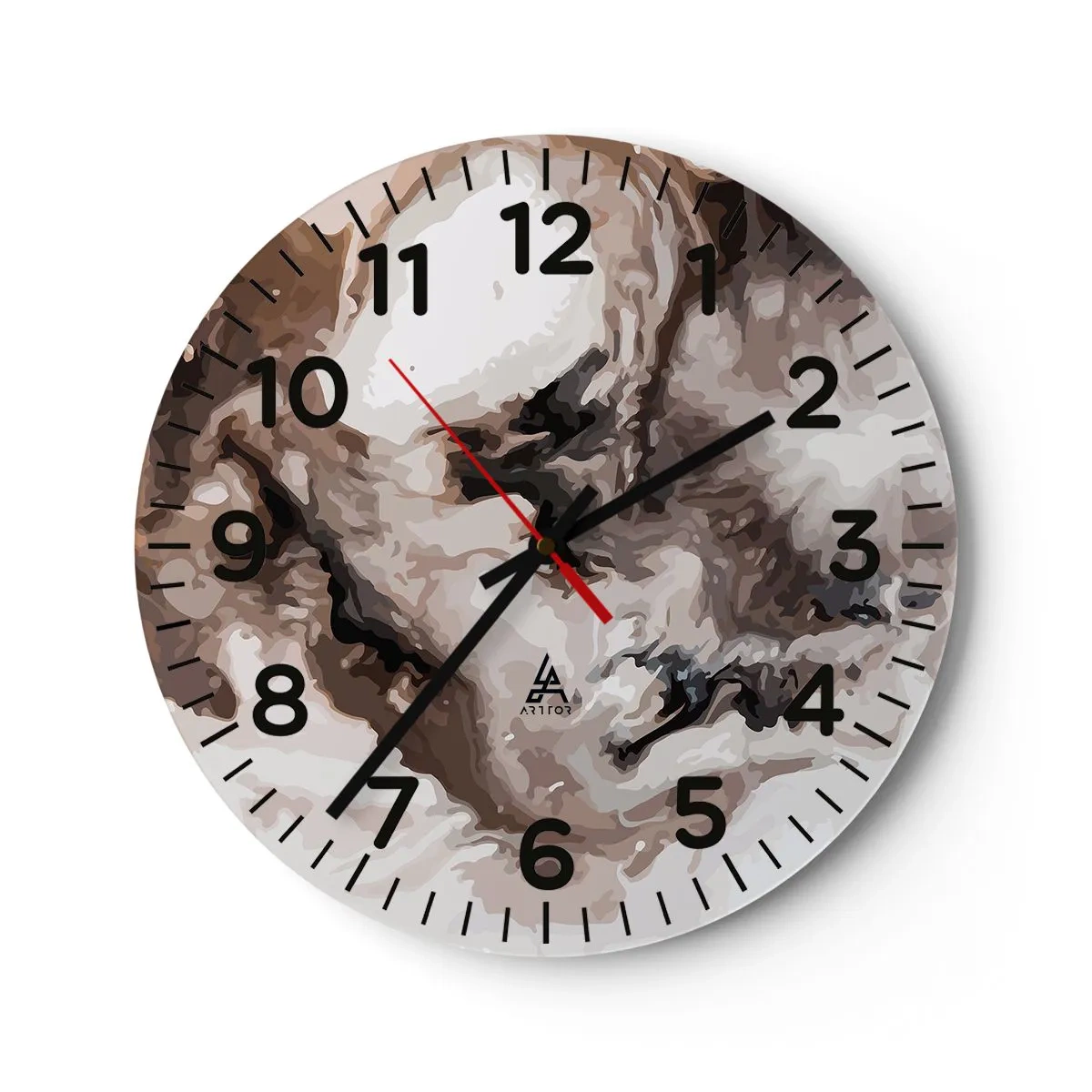 Wall clock - Clock on glass - Birth of the Galaxy - 30x30 cm