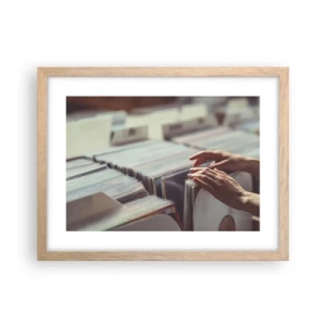 Poster in light oak frame - In Search of Good Vibes - 40x30 cm