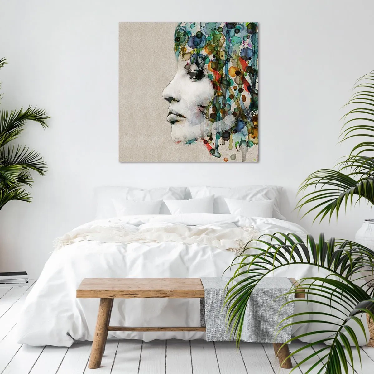 Canvas picture - Emerged from Greyness - 40x40 cm