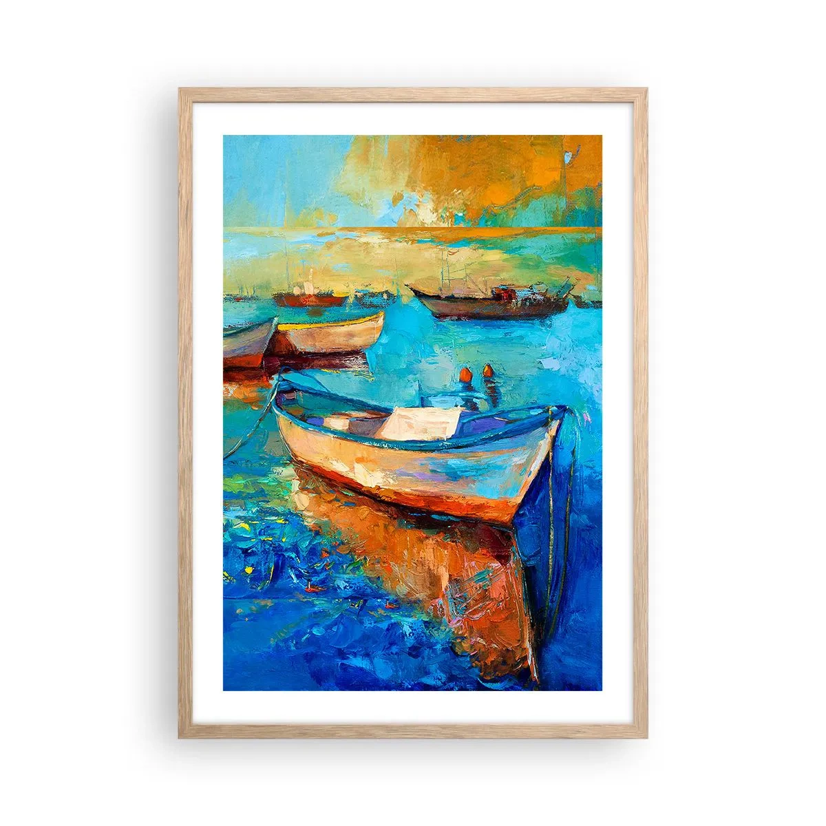 Poster in light oak frame - In a Southern Bay - 50x70 cm
