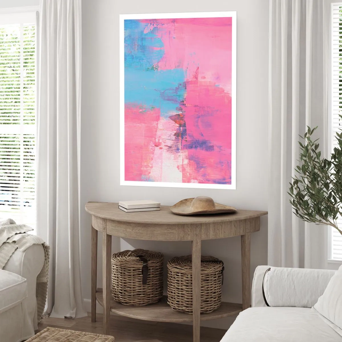 Poster - Pink, Blue and a Pinch of Light - 61x91 cm